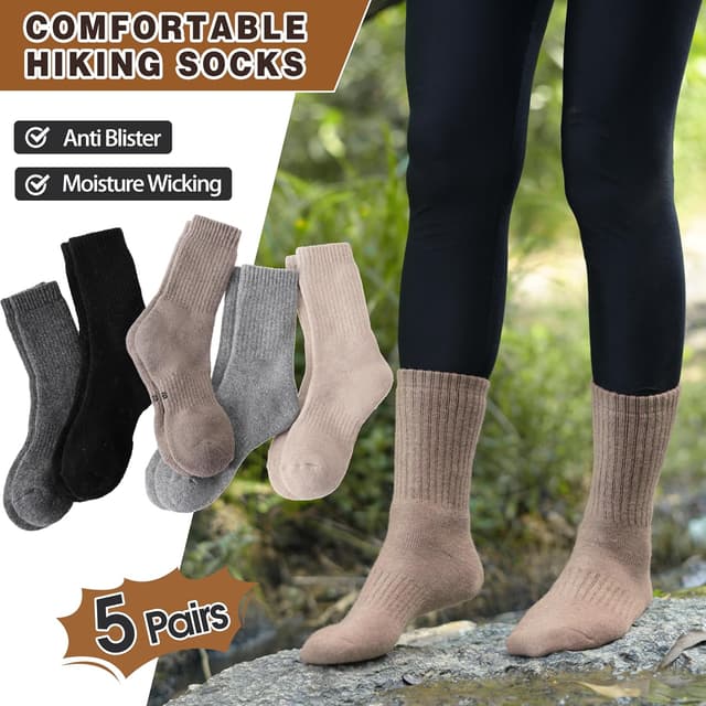 Thumbnail 4 de MOGGEI Merino Wool Hiking Socks 5 Pairs