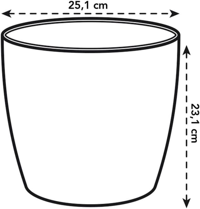 Thumbnail 4 de Elho Brussels Diamond Round 25 - Macetero Interior Rojo 🌺