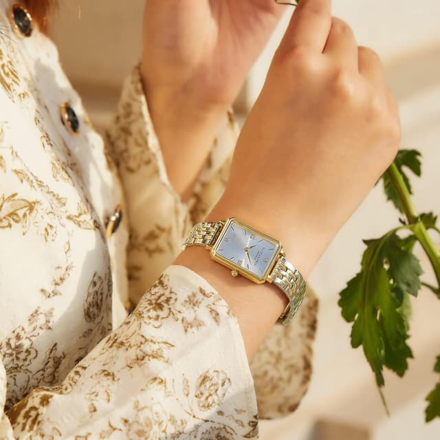 Detalle 2 de VICTORIA HYDE orologio rettangolare da donna verde quadrante analogico al quarzo con cinturino in acciaio inox