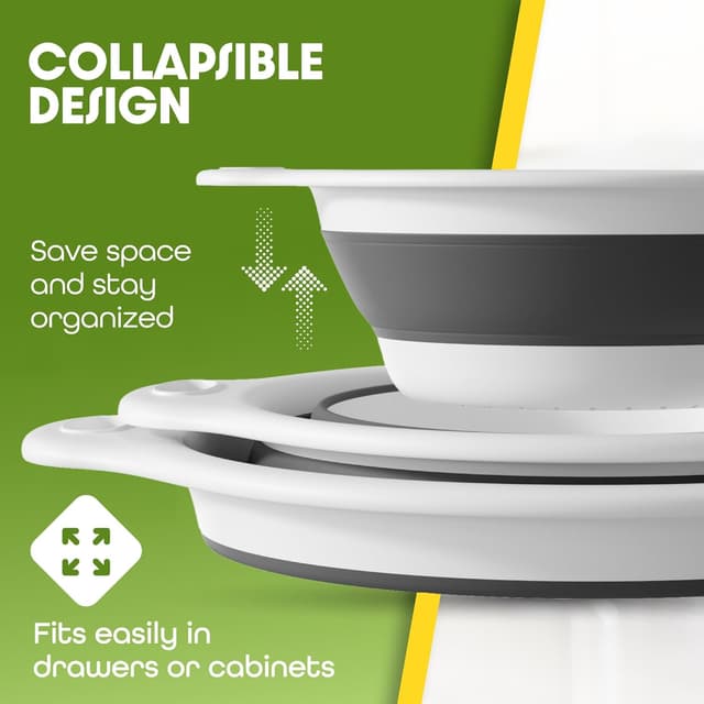 Thumbnail 3 de Gevoli Collapsible Colanders 3-Pack 🍽