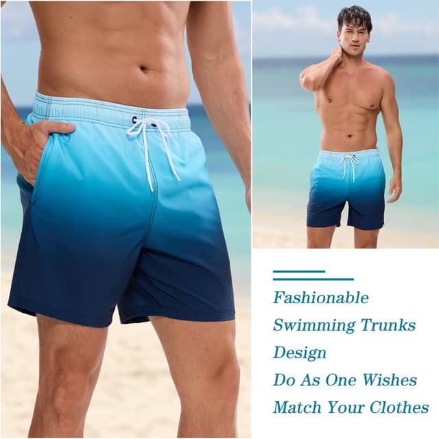 Detalle 2 de Vorvowry Badeshorts Herren Wasserdicht, 92% Polyester