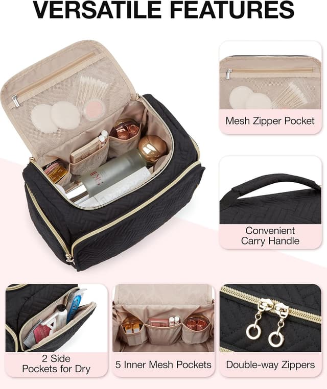 Detalle de BAGSMART Travel Toiletry Bag Large organiser for toiletries