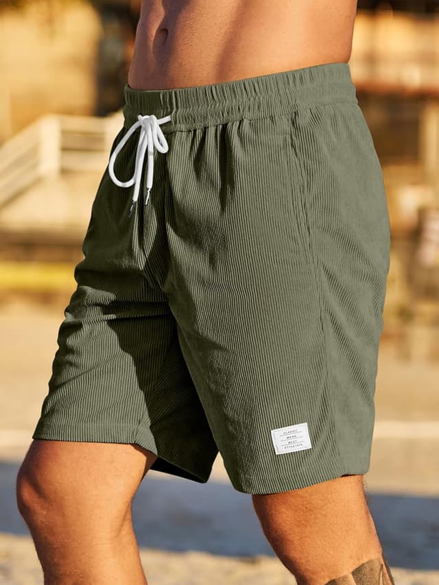 Detalle 2 de JMIERR Corduroy Shorts Herren mit Leinen