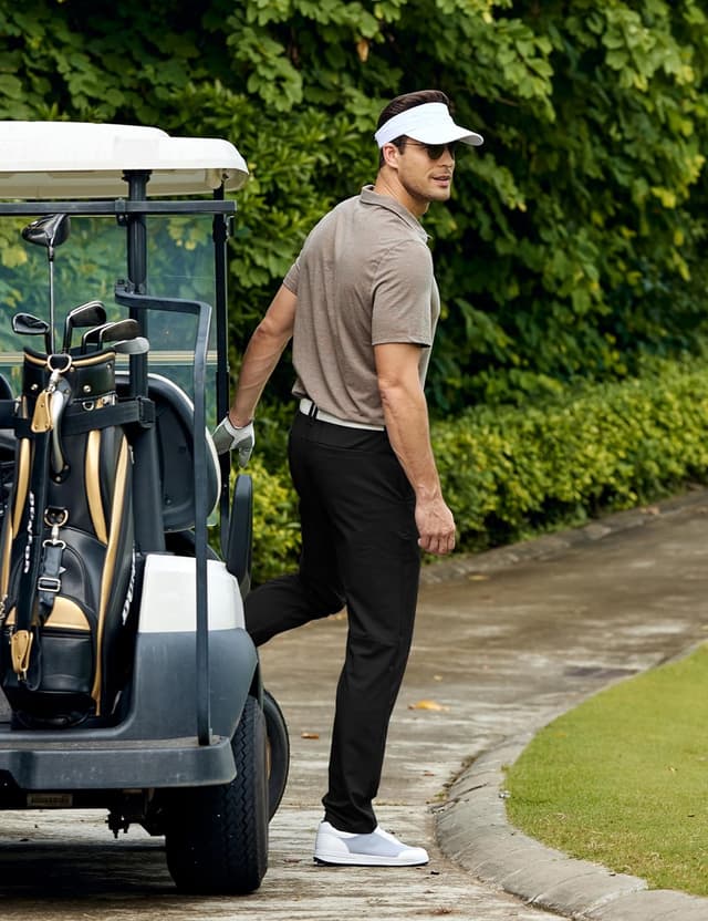 Detalle de CRZ YOGA pantaloni da golf da uomo elasticizzati con asciugatura rapida e tasche (76/81/86 cm)