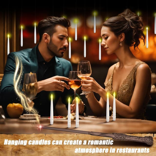 Thumbnail 6 de ALEIFLE 20 Pack Floating Candles with Wand