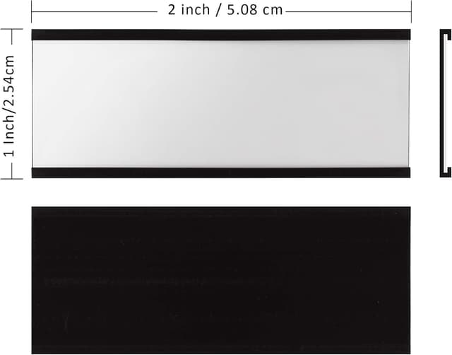 Detalle de LLPT Magnetische Etikettenhalter (50 Stück) 25 x 50 mm – beschreibbare Magnet-Etiketten für Metallflächen
