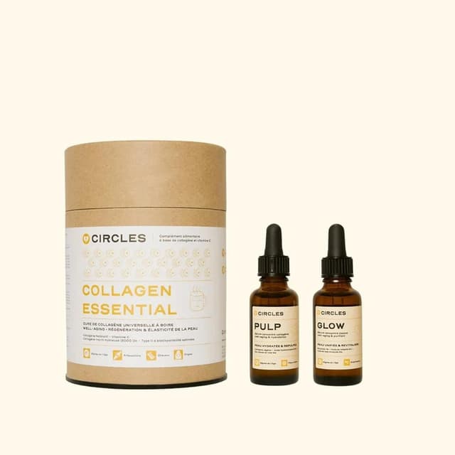 Detalle de Circles PULP Sérum Visage Hydratant & Repulpant à l’acide hyaluronique, collagène végétal et aloe vera bio – 30 ml