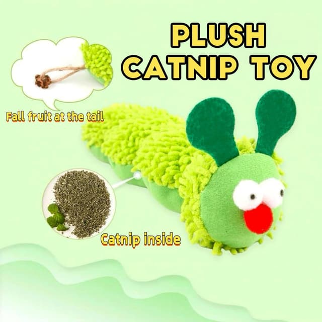 Detalle 2 de Speedy Panther Catnip Plush Caterpillar 1 pack 🐱