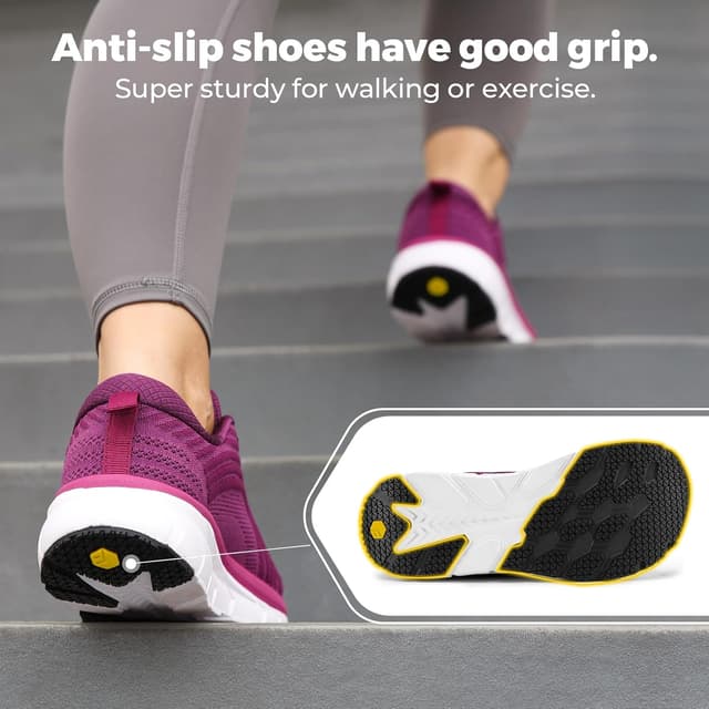 Detalle de FitVille Chaussures femme wide fit extra large pieds respirantes pour course, marche et activités