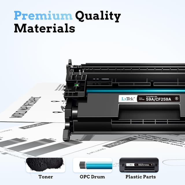 Detalle 1 de LxTek 59A/CF259X CF259A Schwarz Toner mit Chip – kompatibel für HP LaserJet Pro (M404/M428, 1er Pack)