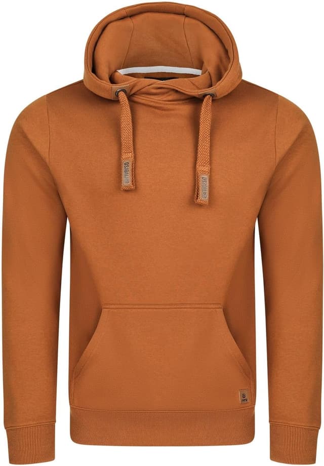 Detalle de riverso Hoodie Herren Regular Fit RIVNiklas – Kapuzenpullover mit Kängurutasche und Cross-Over-Kragen