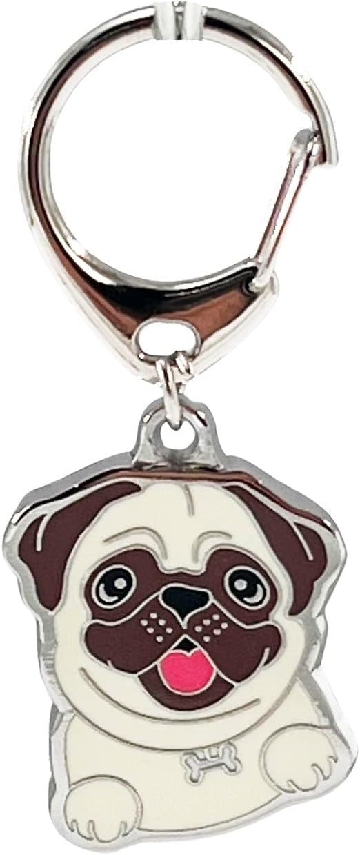 Thumbnail 6 de White Poodle Dog Pendant Keychain – Metal Dog ID Tags Key-Ring (Dog Lovers Keyfob)
