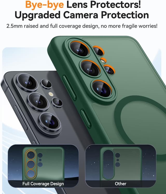 Detalle 2 de CANSHN Hülle für Samsung Galaxy S24 Ultra mit Ständer, MagSafe-kompatibel – transparent