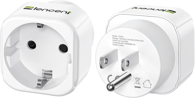 Imagen de LENCENT Reiseadapter Typ-B 2er-Pack đ en OfertitasTOP