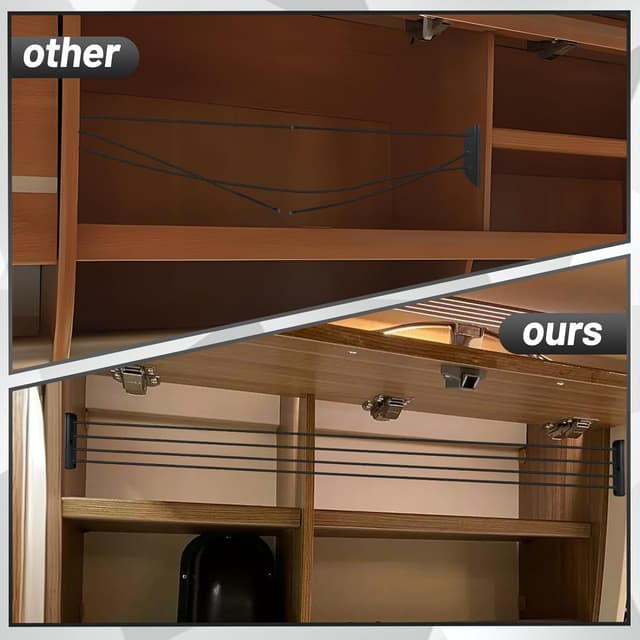 Detalle de Elastic cargo fence for camper cabinets