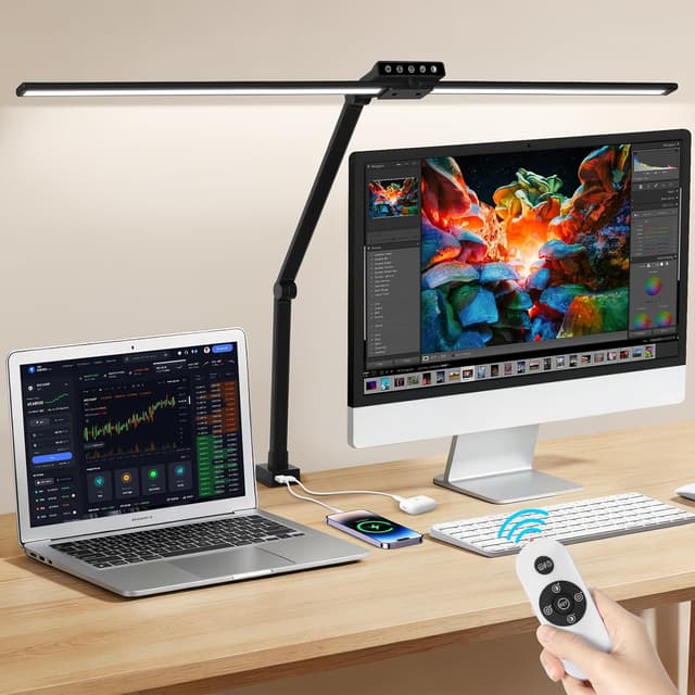 Detalle de OUTON LED desk lamp with clamp 24W
