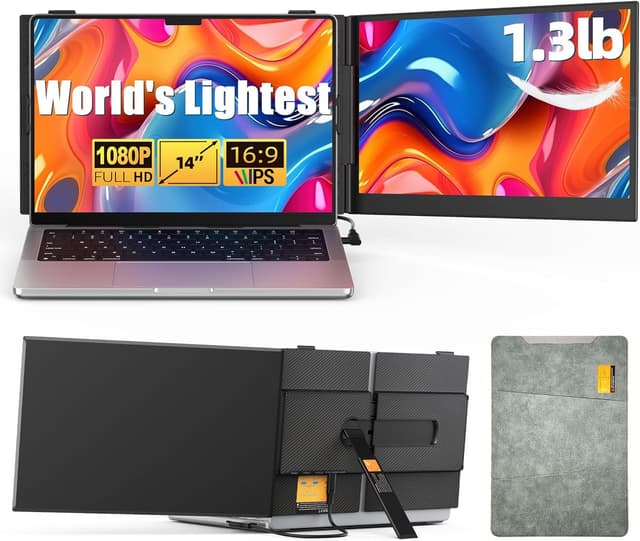 Detalle de 14" Dual Laptop Screen Extender