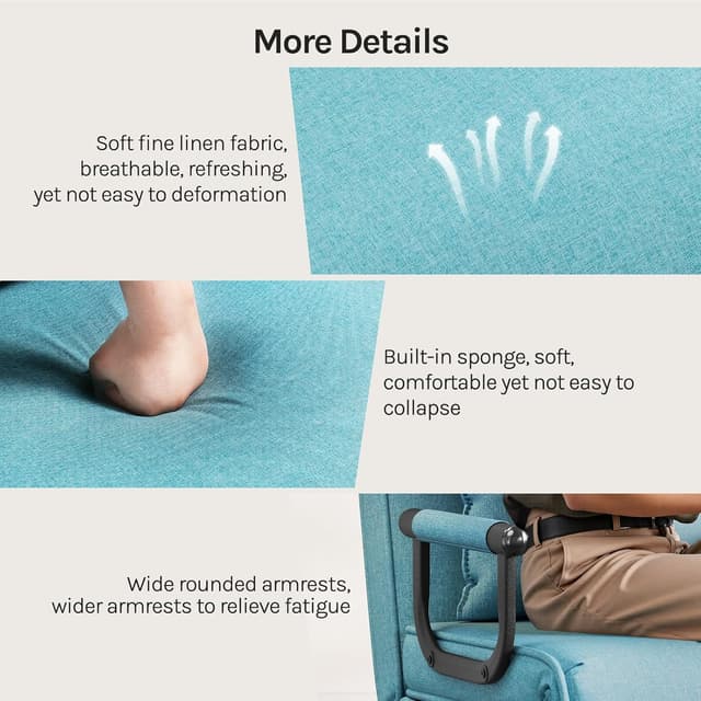 Thumbnail 4 de WOLTU Schlafsessel 3 in 1 Blau