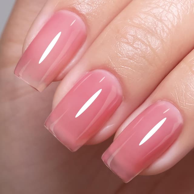 Detalle de Imtiti Jelly Pink Gel-Nagellack (UV/LED, 10 ml) – langanhaltend ablösbar, rosa Gel-Look für Salon oder Zuhause