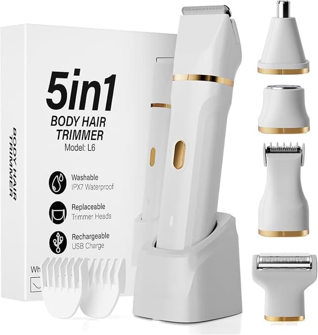 Detalle de Rasuradora 5 en 1 para Mujer, cuerpo/rostro 🪒 IPX7