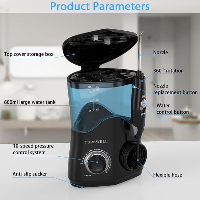 Thumbnail 2 de TUREWELL Water Dental Flosser for Teeth Braces