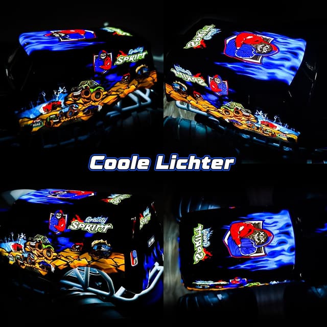 Detalle de Monstertruck 1:16 ferngesteuert mit Licht, 360°-Drehung & Amphibien-Funktion (2,4 GHz, ab 6–8 Jahre)