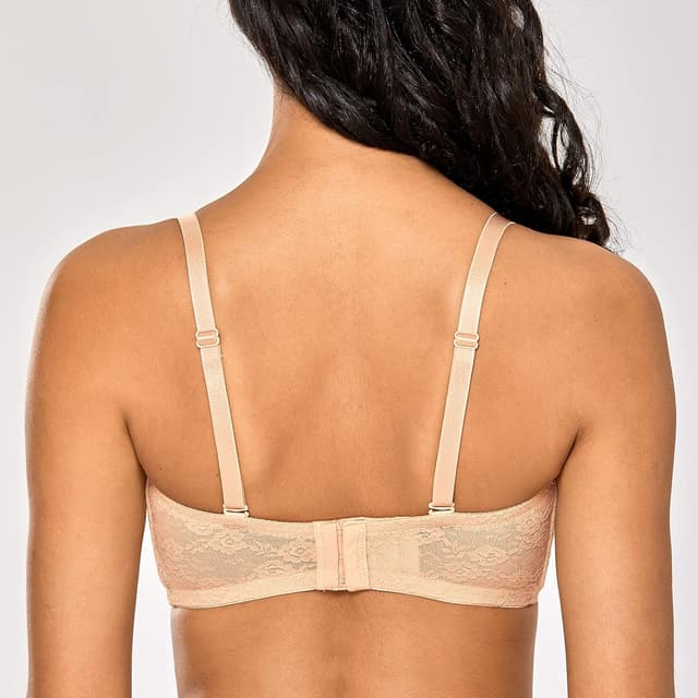 Detalle de DOBREVA Femme soutien-gorge sans bretelles grande taille à armatures, bandeau transparent