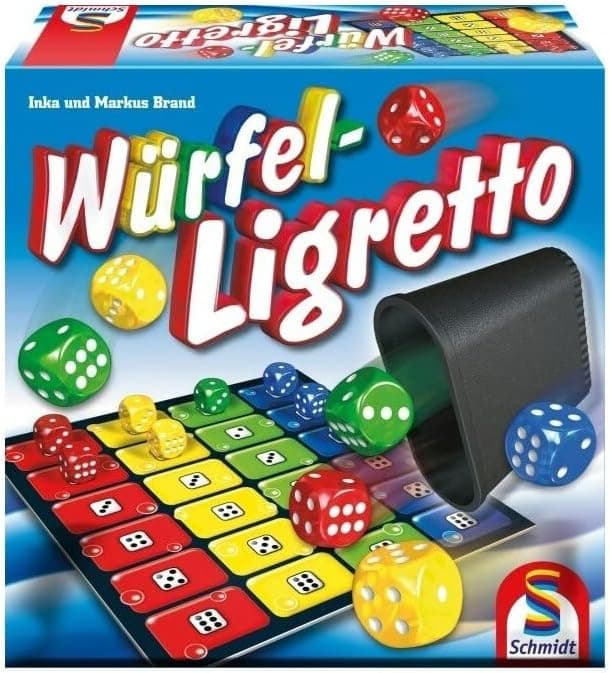 Detalle de Schmidt 49611 – Jeu de Plateau Ligretto de dés, coloré