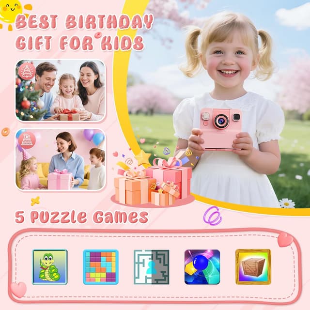 Thumbnail 6 de Yidoroye Kids Instant Print Camera 32GB