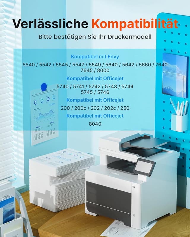 Detalle 2 de Glliter 62XL HP Patrone Schwarz & Farbe