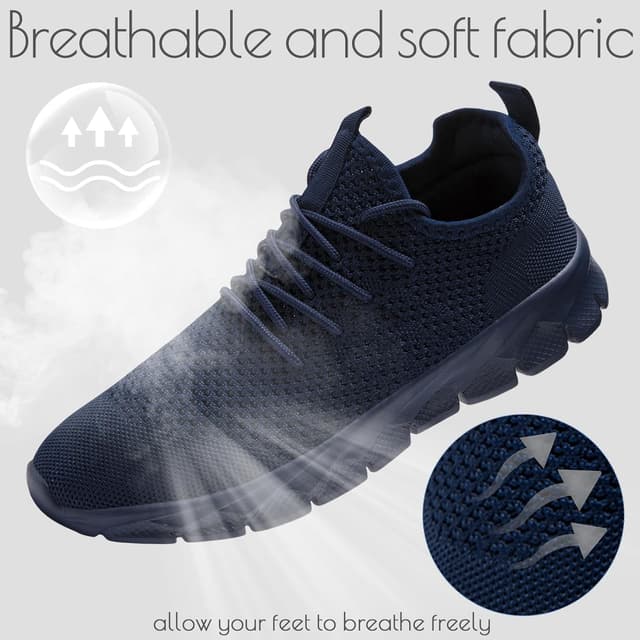 Detalle 2 de Oltyutc Mesh Slip-On Mens Trainers for Running, Walking & Gym