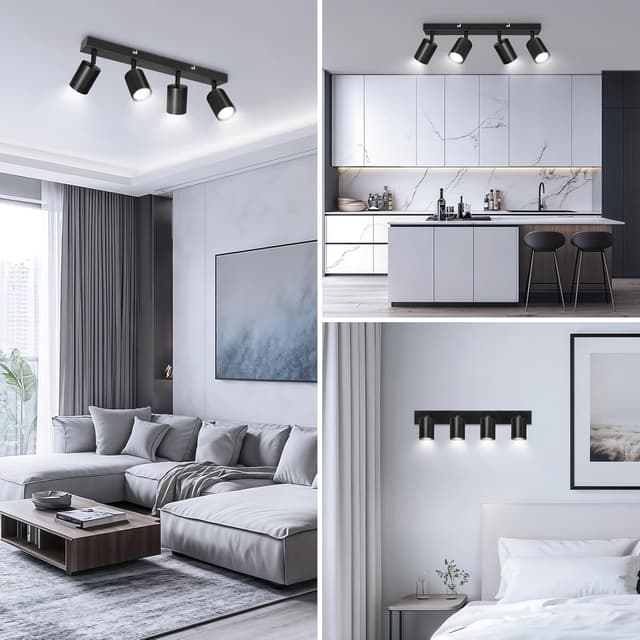 Thumbnail 5 de Ketom Deckenstrahler Schwarz 4‑flammig