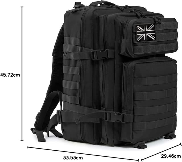 Thumbnail 6 de QT&QY 45L Military Tactical Backpack (MOLLE) – 3-Day Bug Out / Hiking Rucksack