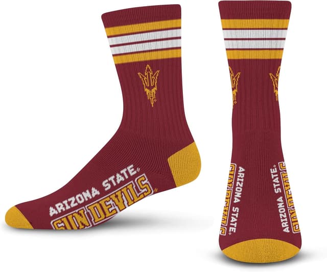 Detalle de FBF NCAA unisex-adult 4 Stripe Deuce Crew NCAA socks