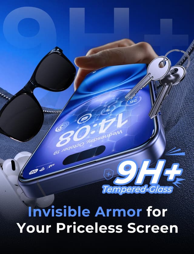 Detalle 2 de MAGIC JOHN iPhone 16 screen protector 6.1 inch