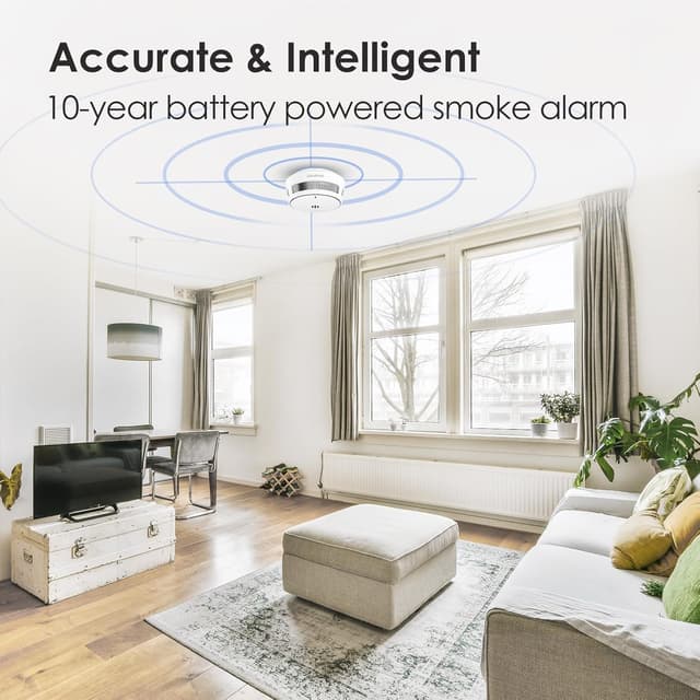 Thumbnail 1 de Wisualarm Smoke Alarm 10 Years Battery EN14604 UKCA