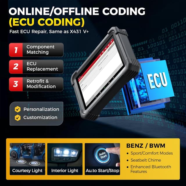 Detalle de LAUNCH X431 PRO DYNO OBD2, 38+ services