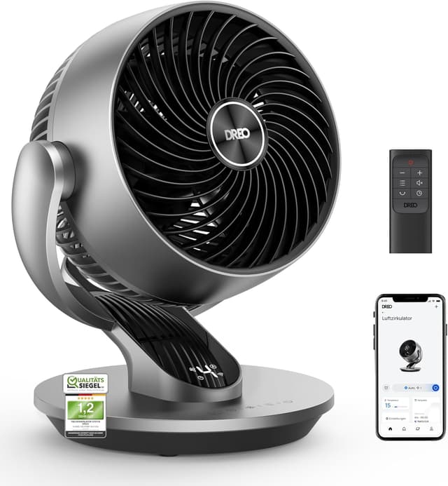 Detalle de Dreo 28dB Leiser Smart Tischventilator für Schlafzimmer & Büro (Lynx S)