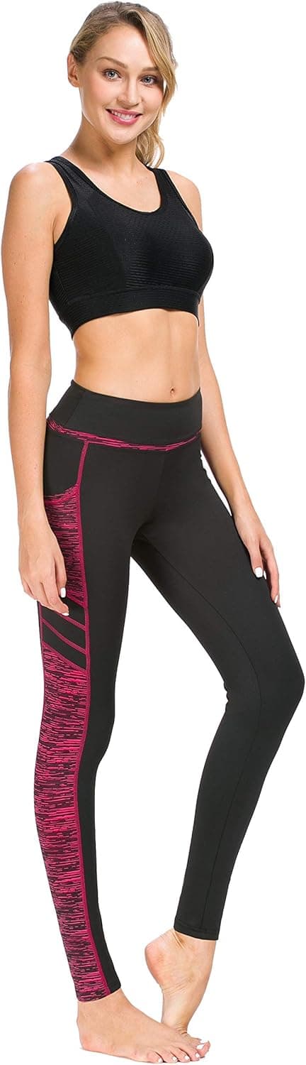 Detalle 2 de Flatik Sport Leggings Damen mit Taschen – blickdichte Jogging-, Fitness- und Yoga-Leggings mit Vier-Wege-Stretch