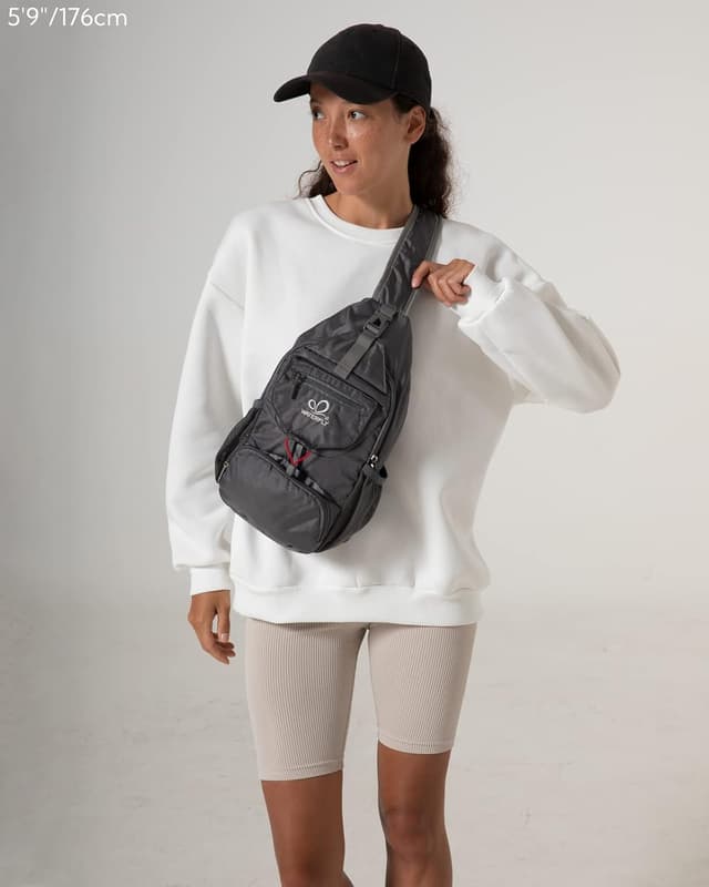 Detalle 2 de Waterfly Brusttasche Sling Bag Klein – faltbare Crossbody-/Slingbag mit Nylon und verstellbarem Schultergurt