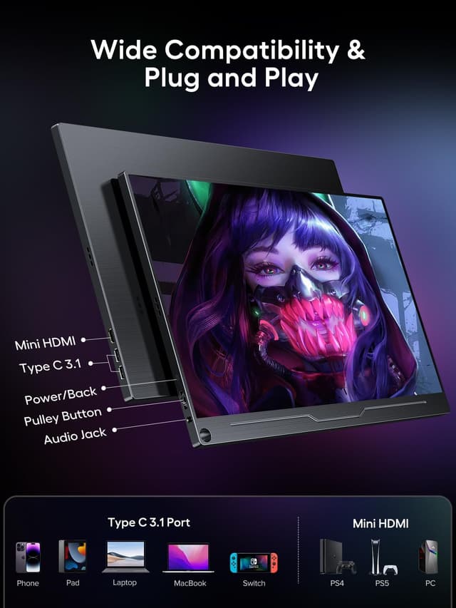 Thumbnail 6 de UPERFECT 18,5 Zoll 120Hz Gaming Monitor