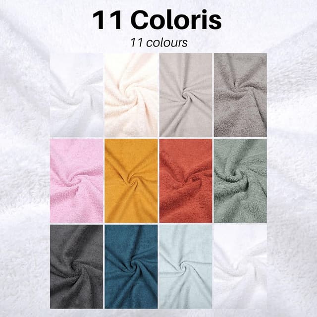 Thumbnail 6 de Serviette de bain Stof Lagune 70x140 cm en coton bio, couleur Lichen