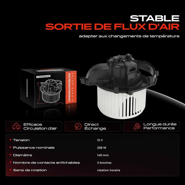 Thumbnail 3 de Frankberg Moteur de Ventilateur 12 V 2‑Pôles 6441.CG