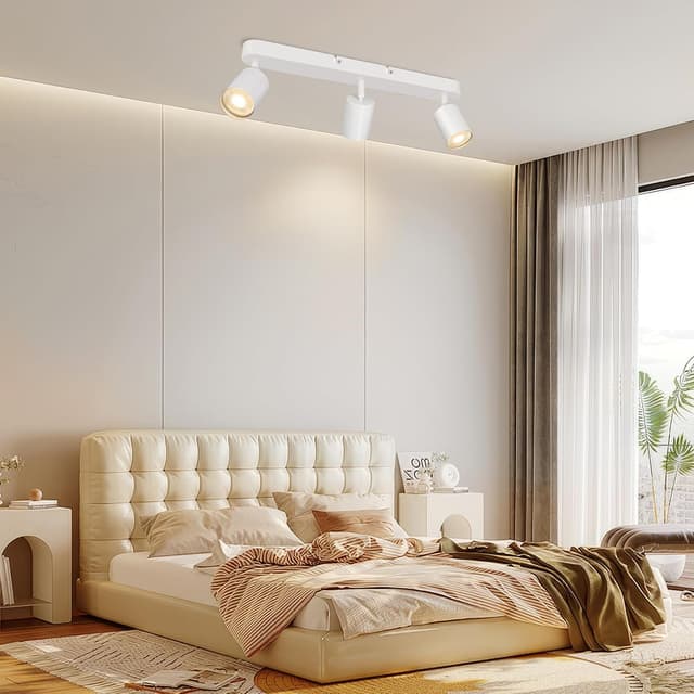 Thumbnail 6 de TaFiCo faretto da soffitto a LED a 3 luci orientabile GU10 bianco moderno (senza lampadina)