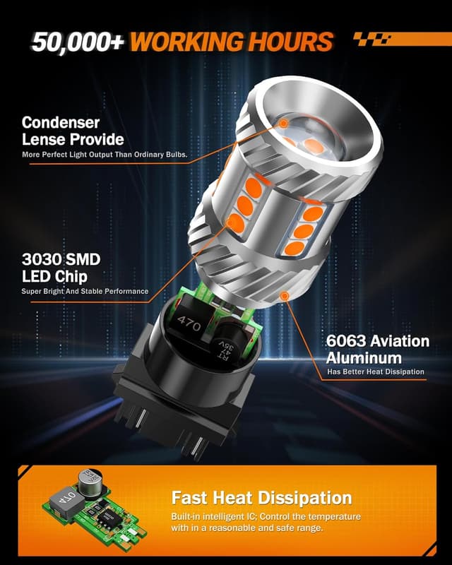 Thumbnail 4 de SEALIGHT 3157 LED Turn Signal Bulb 600% brighter