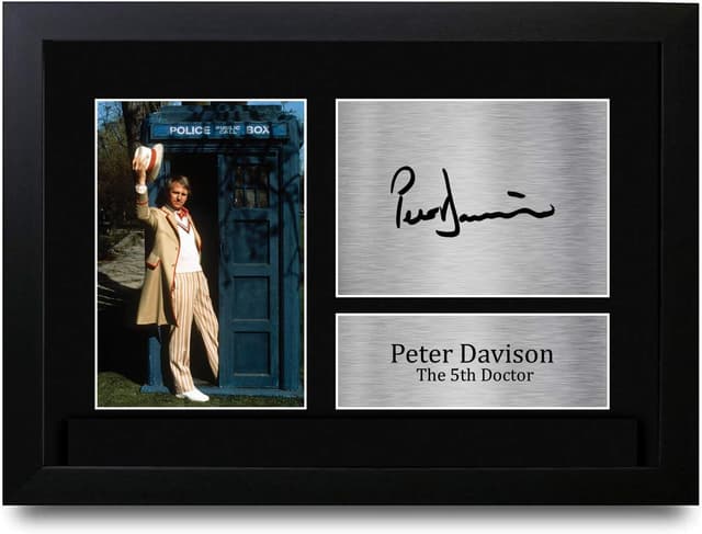 Detalle de Peter Davison Dr Who Fifth Doctor Signed A4 Framed Photo