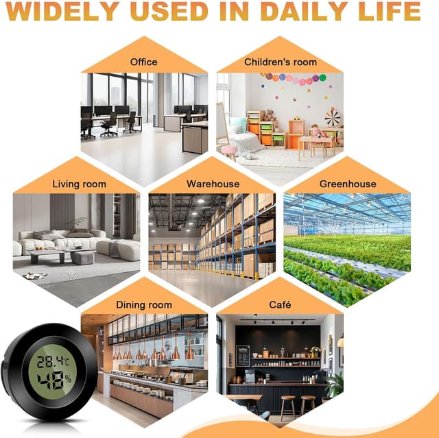 Thumbnail 5 de Lot de 3 hygromètres thermomètres numériques