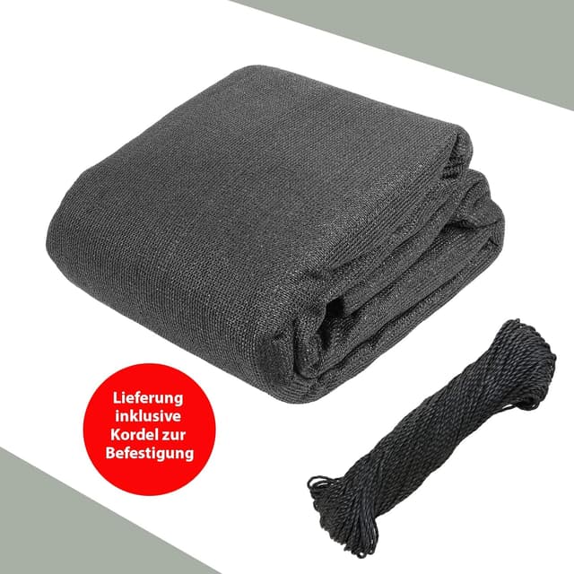 Detalle de BB Sport Sichtschutz Zaunblende Grey 1,5 m x 15 m (150 g/m²) inkl. UV-festem Nylonkordel