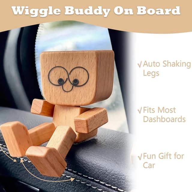 Thumbnail 3 de Dreaku Shaking Wooden Man Figurine with 12 faces