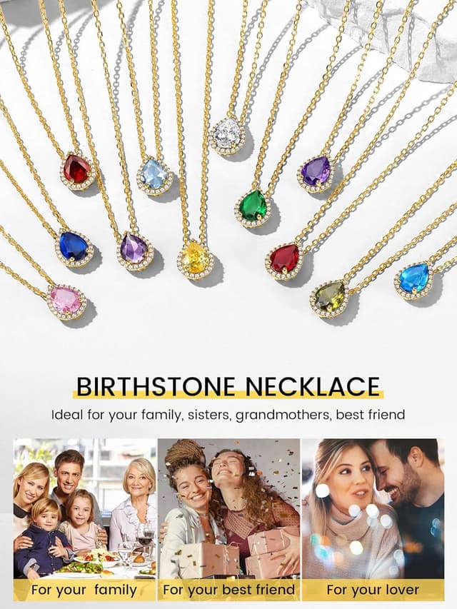 Thumbnail 6 de GoldChic Zirkonia Geburtsstein Kette mit Kupfer-Anhänger und verstellbarer Rolokette (41 cm)